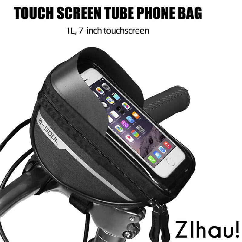 Bolsa de bicicleta com suporte para celular zihau.