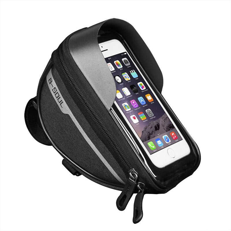 Bolsa de bicicleta com suporte para celular zihau.