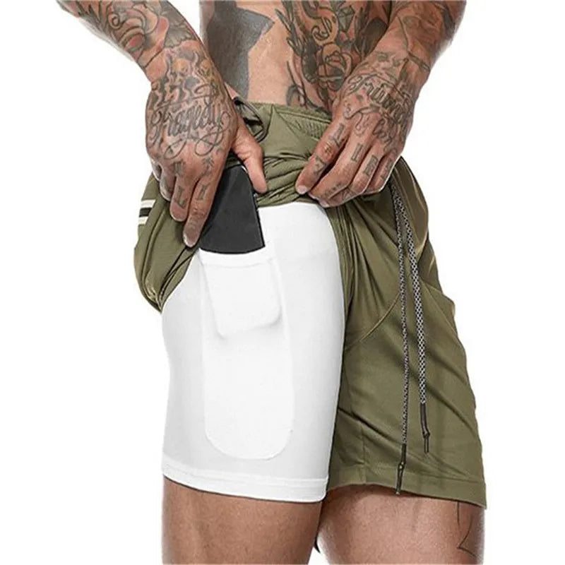 Shorts de camada dupla Zihau.