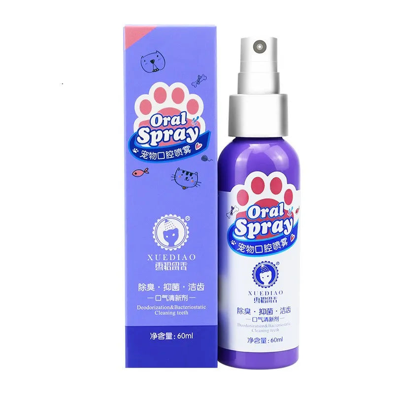 Spray para cuidados orais de pets, limpeza e mau odor zihau.